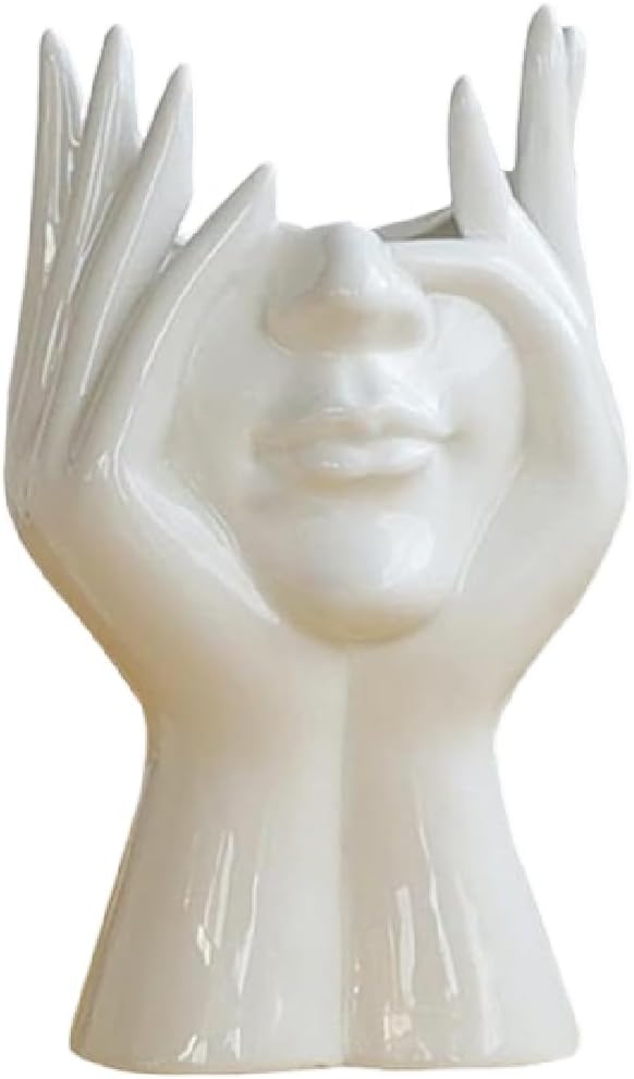 Modern Ceramic Flower Vase — 3.54" — Large