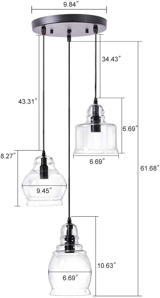Modern Glass Chandelier - View 4