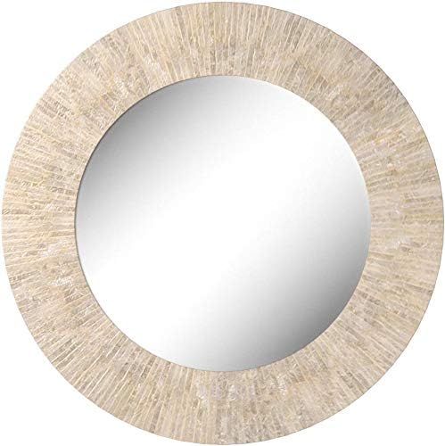 Round Wood Wall Mirror - View 4
