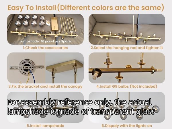 Adjustable Luxe Glass Chandelier — 16-Light - View 9