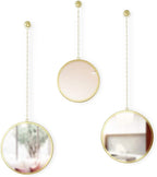 Round Luxe Gold Mirror — Set of 3 — Brass