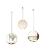 Round Luxe Gold Mirror — Set of 3