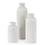 Boho Beige Flower Vase — Set of 3