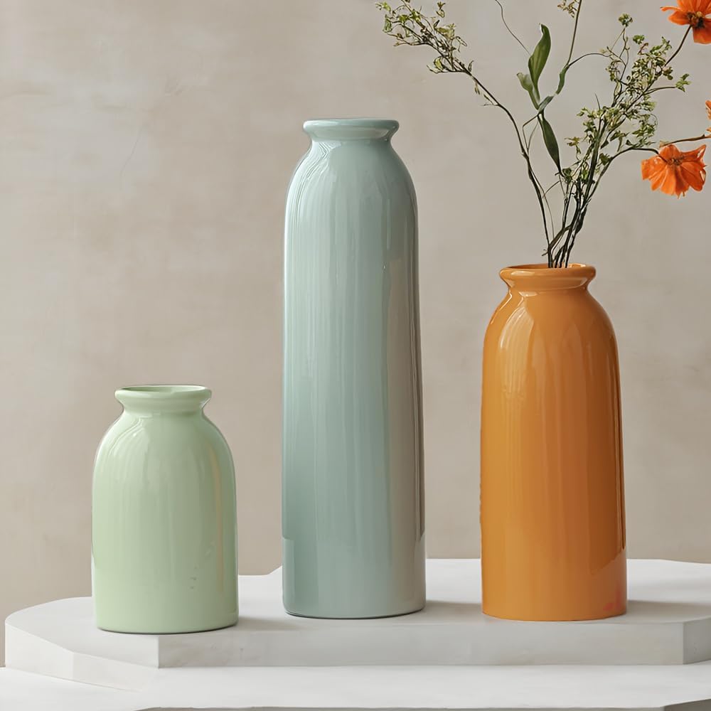 Boho Beige Vase Set — 4" — Standard Colorful