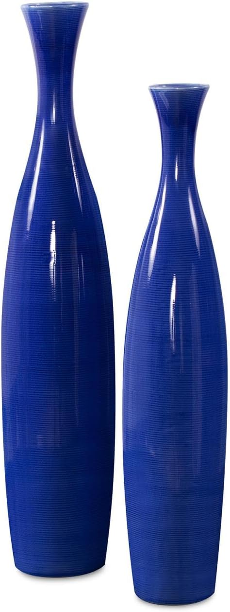 Oval Ceramic Vase Set — 12" — Vase-Tall