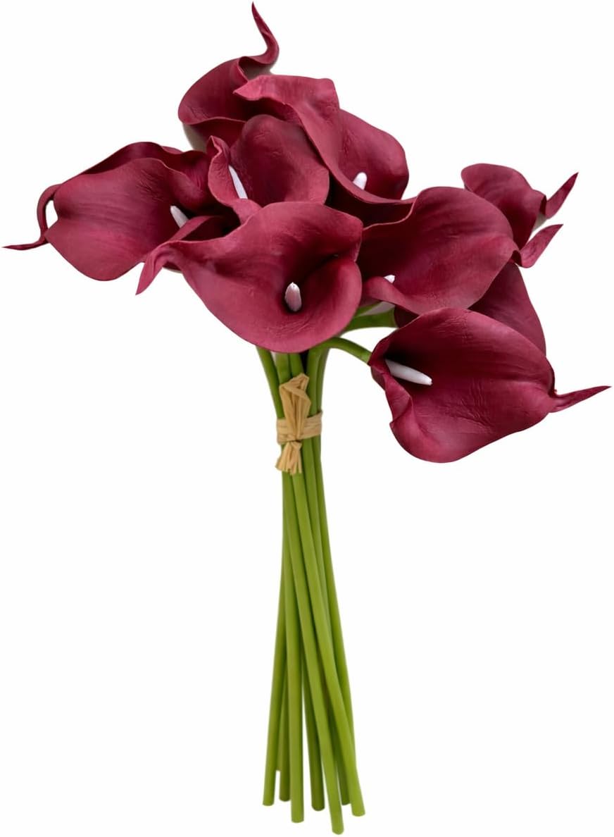 Beige Artificial Flowers — Rustic Burgundy