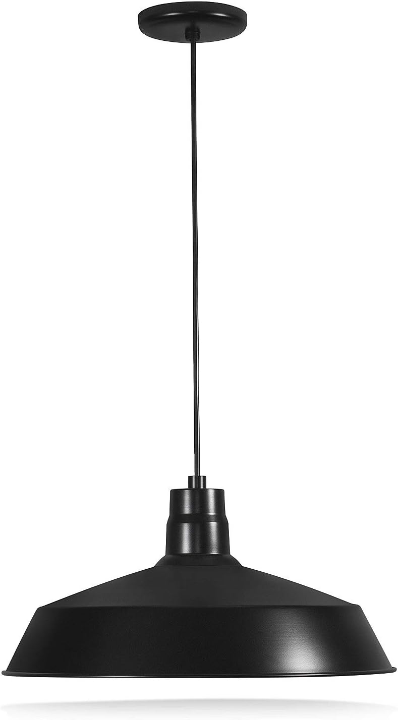 Adjustable Black Pendant Light — Black