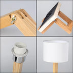 Adjustable Modern Wood Bedside Lamp — Set of 2 - View 7