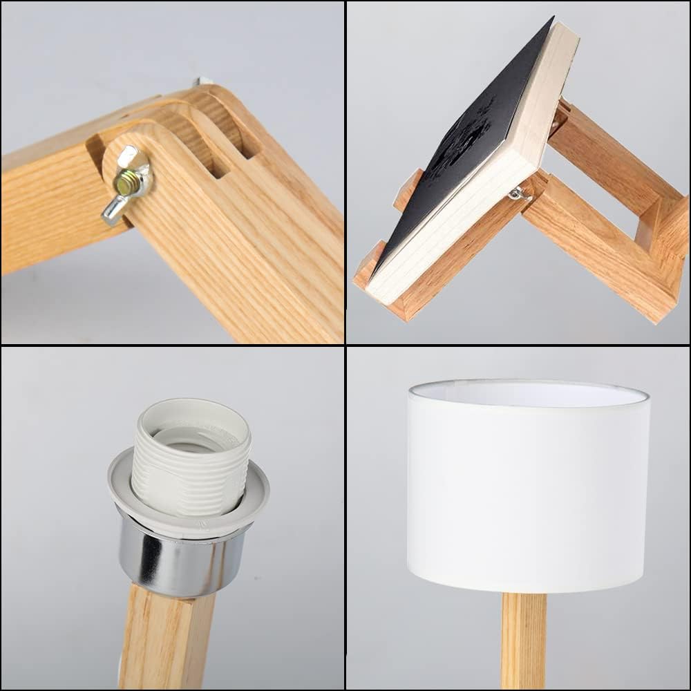 Adjustable Modern Wood Bedside Lamp — Set of 2 - View 7