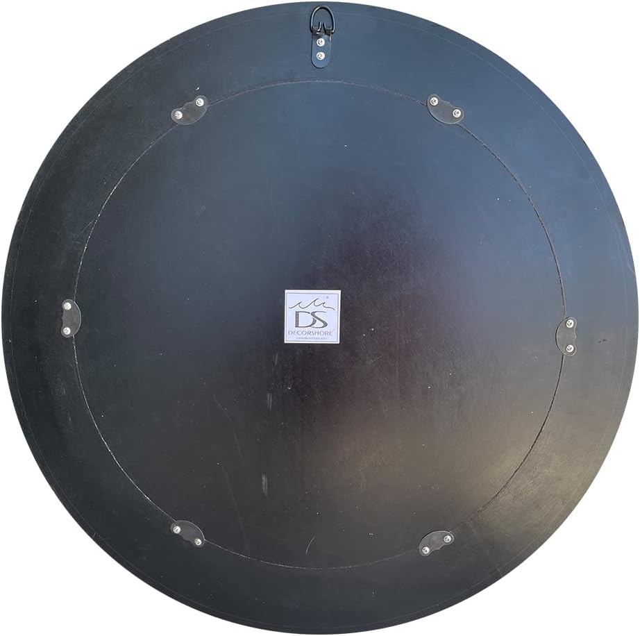 Round Luxe Beige Wall Mirror — 24" - View 7