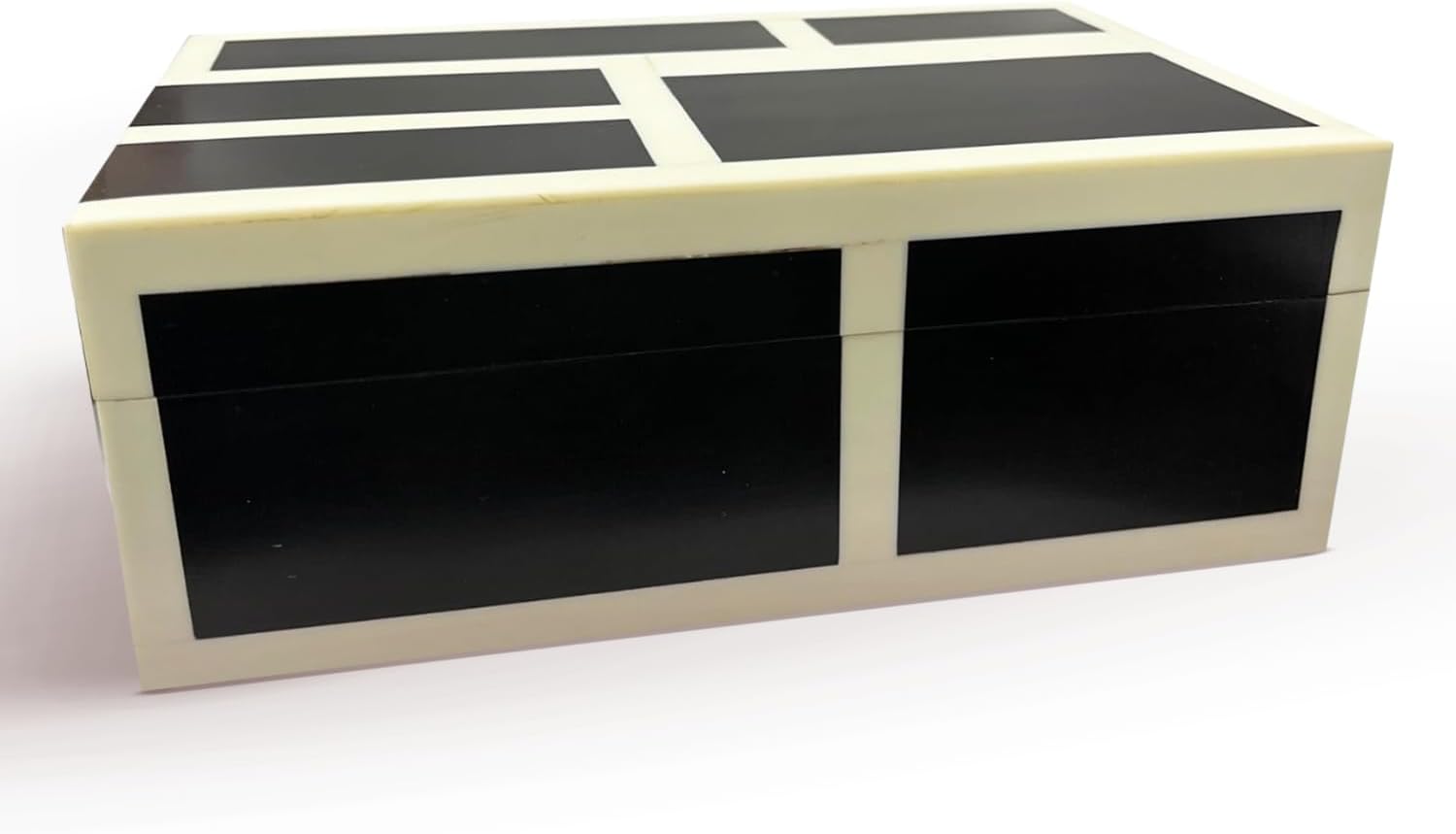 Black Storage Basket — Black and off white Magnus