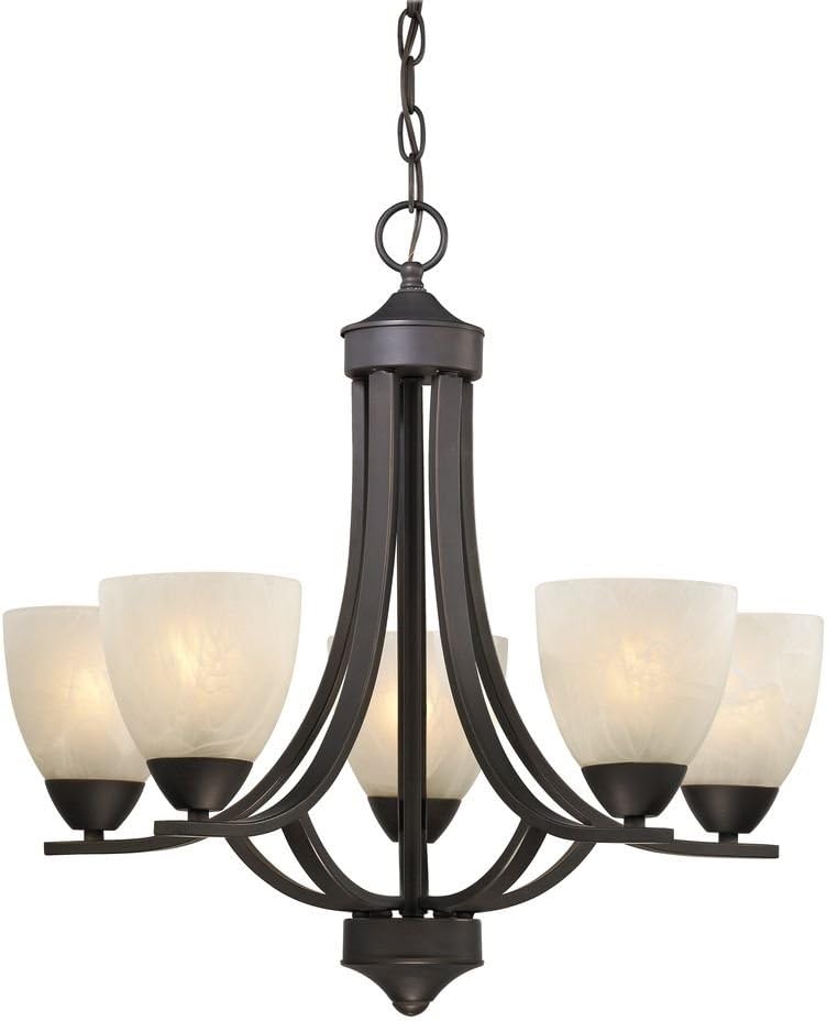 Modern Gold Chandelier — Bolivian Bronze
