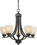 Modern Gold Chandelier — Bolivian Bronze