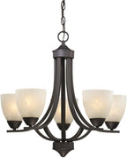 Modern Gold Chandelier — Bolivian Bronze
