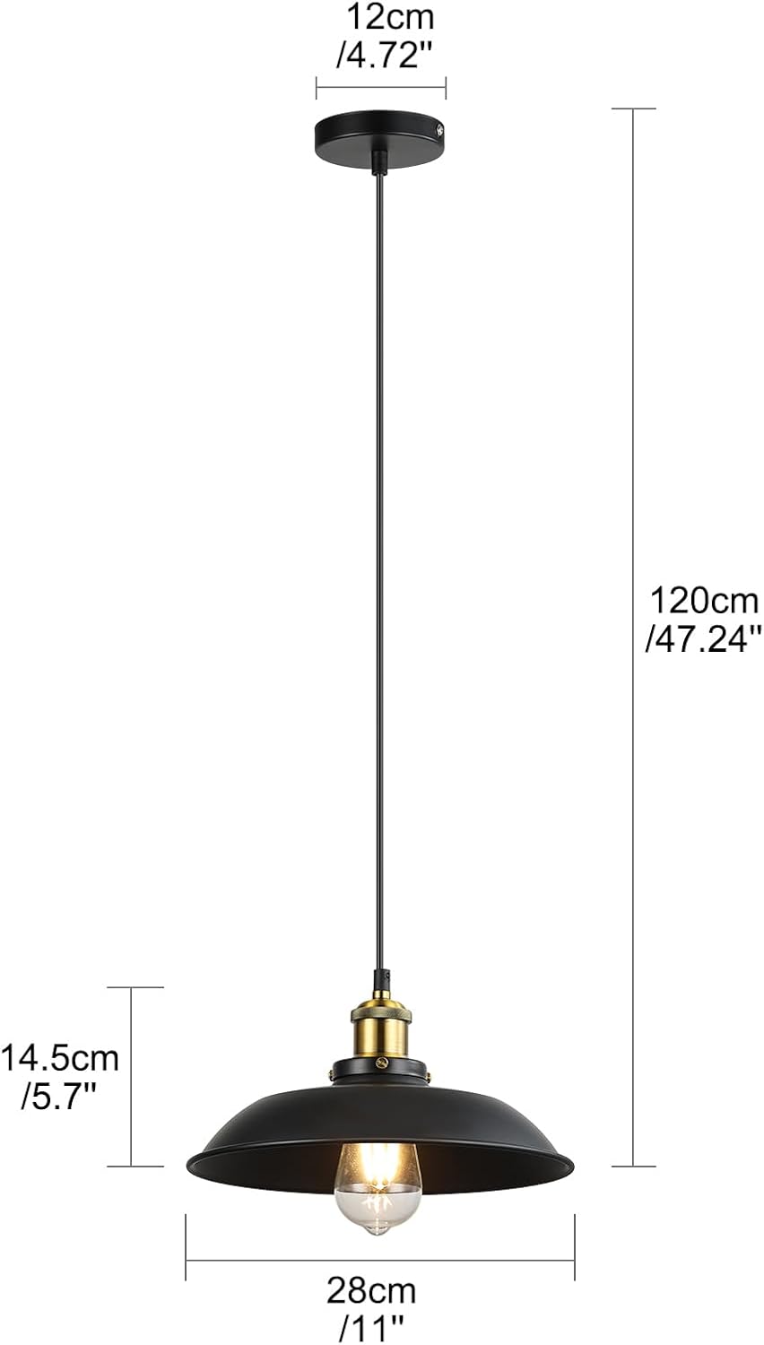 Farmhouse Metal Pendant Light - View 6