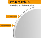Beveled Beige Wall Mirror — 24" - View 4