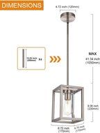 Modern Black Chandelier — 1-Light - View 4