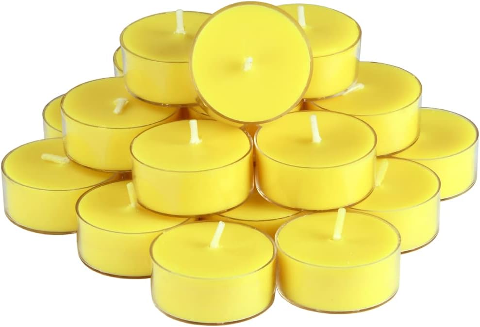 Scented Luxe Metal Candle Set — Set of 12 — lemon