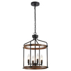 Farmhouse Black Chandelier — 4-Light