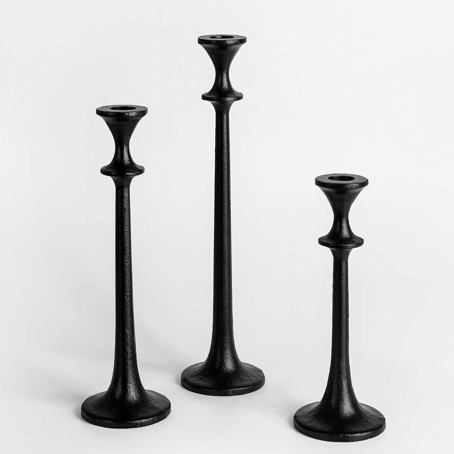 Antique Luxe Black Candle — Set of 3 — Black