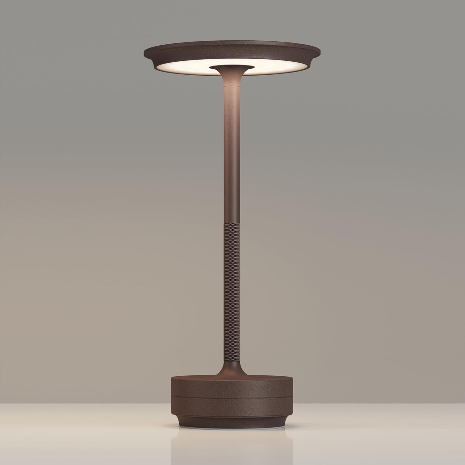 Cordless Black Table Lamp — Rust-1