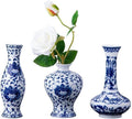 Blue Flower Vase — Set of 3 — Blue & White Porcelain Set
