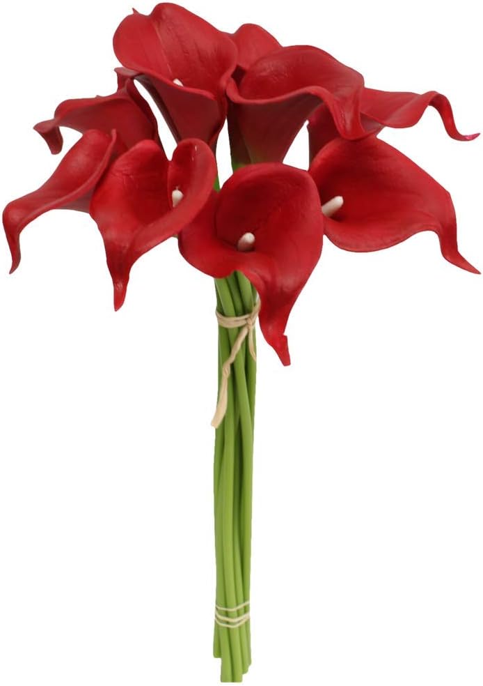 Beige Artificial Flowers — Red