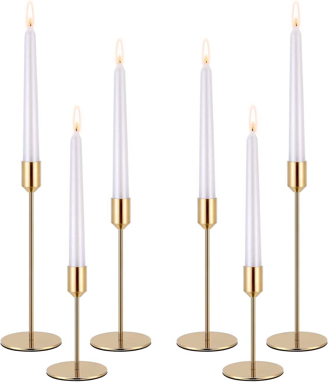 Luxe Black Candle — Set of 6 — Gold