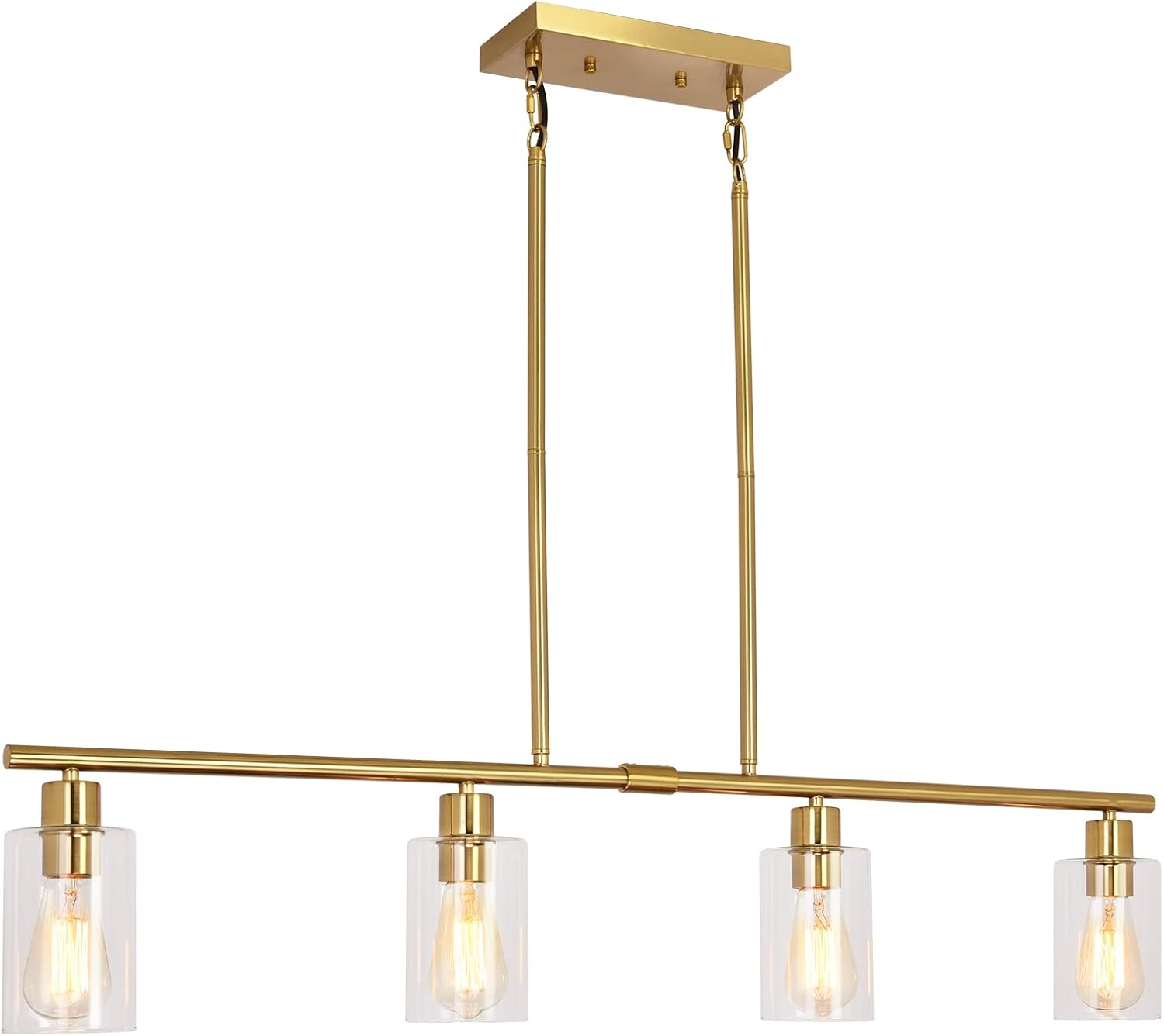 Farmhouse Black Chandelier — 3-Light — Glod-4 Light