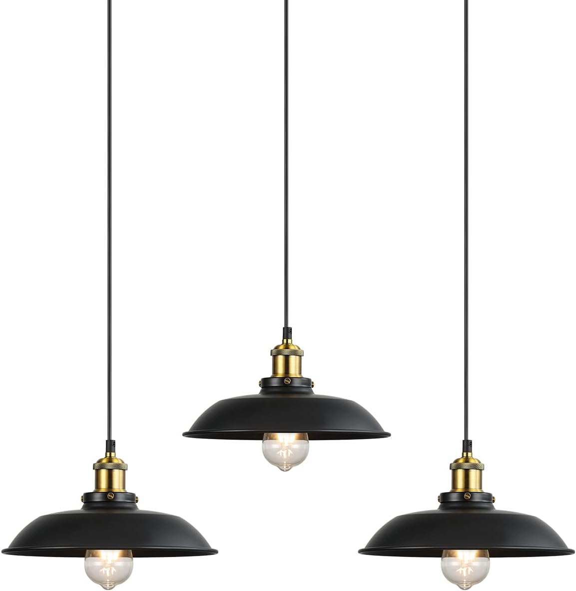 Farmhouse Metal Pendant Light — 3 Pack-D28