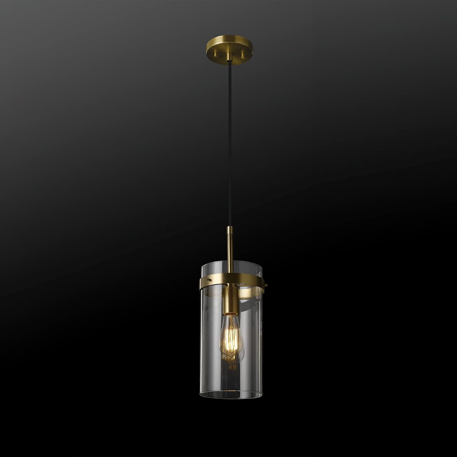 Vintage Luxe Metal Pendant Light — 1-Light - View 2