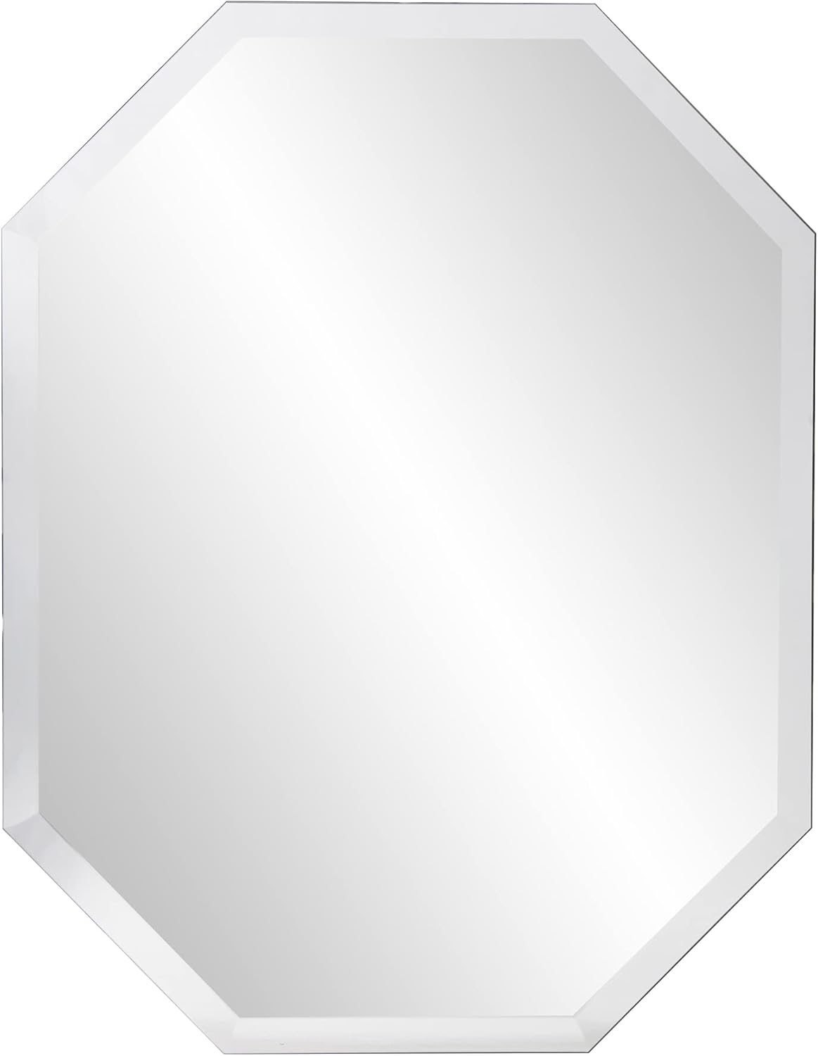 Beveled Modern Glass Vanity Mirror — 12" — Frameless