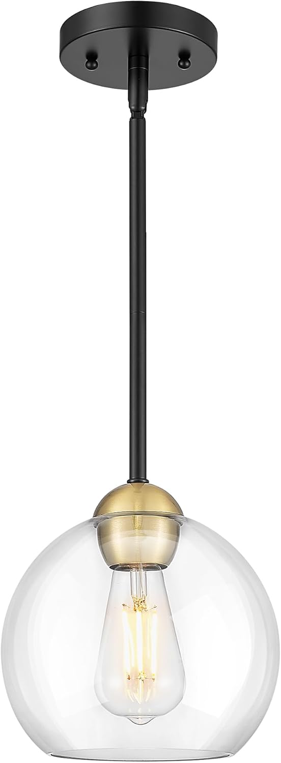 Luxe Black Pendant Light — 1-Light — Black Gold - 1PC