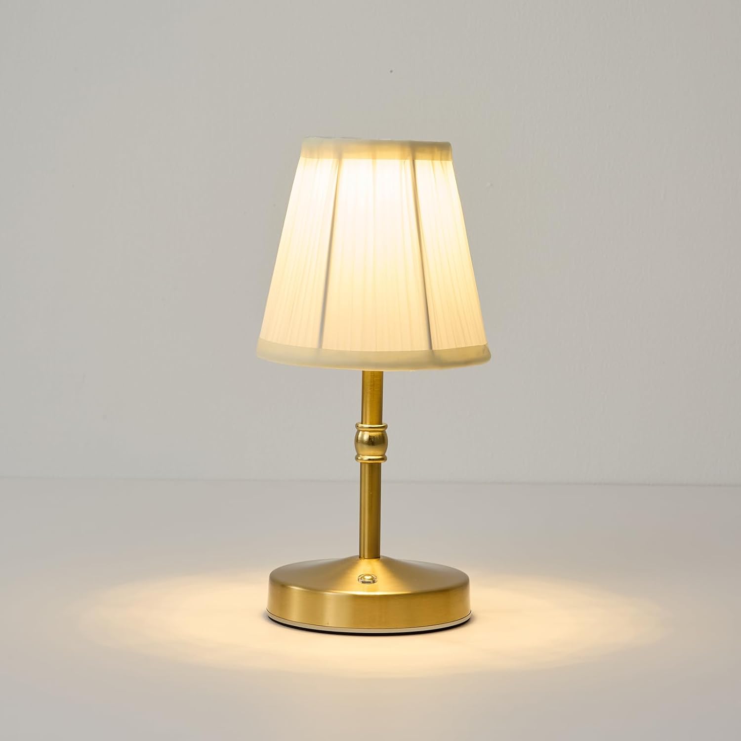 Cordless Luxe Black Table Lamp — 8" — Gold-9.8 inch-1pack
