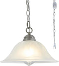 Dimmable Farmhouse Black Pendant Light — Brushed Nickel, 15.7"D