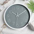 Battery Operated Grey Wall Clock - View 3