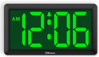 Battery Operated Modern Green Wall Clock — 3.2" — 9.5'' Green