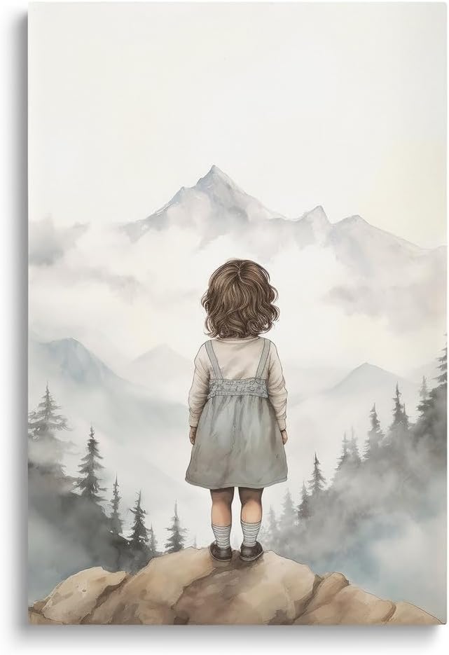 Framed Black Wall Decor — 16" — Green Girl Adventure