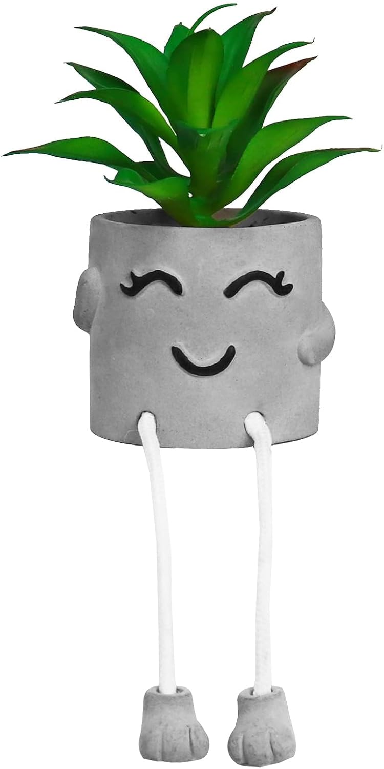 Stone Faux Succulent — Set of 2 — 1 Pcs Set/Smile