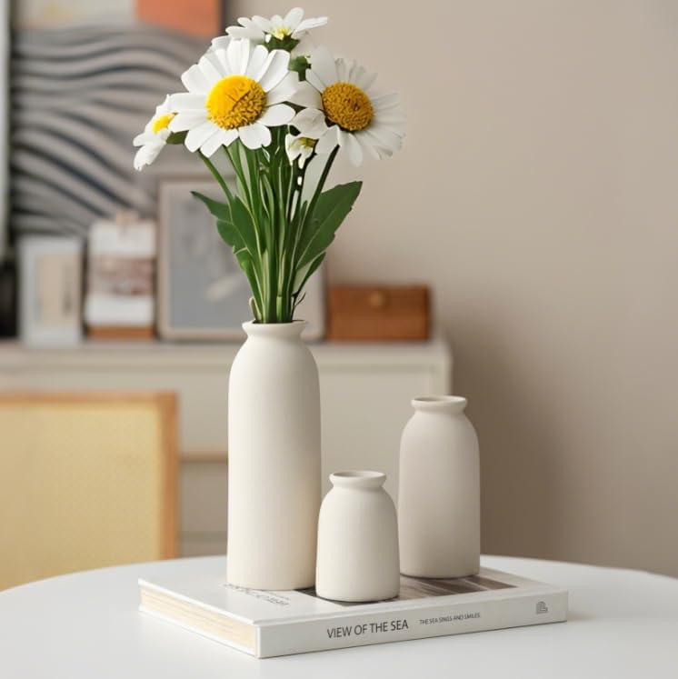 Boho Beige Flower Vase - View 6