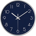 Battery Operated Blue Wall Clock — Navy Blue
