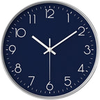 Battery Operated Blue Wall Clock — Navy Blue