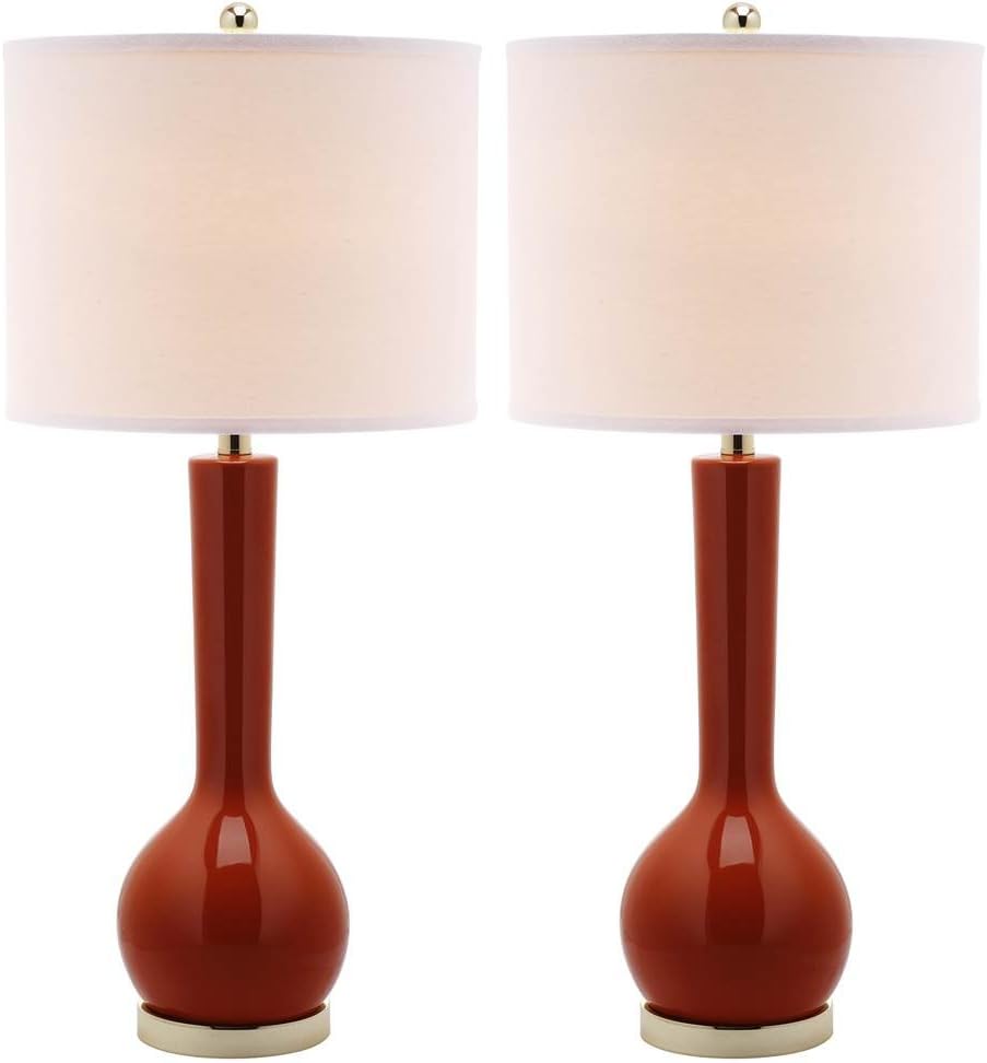Modern Beige Table Lamp — Set of 2 — Orange - Set of 2