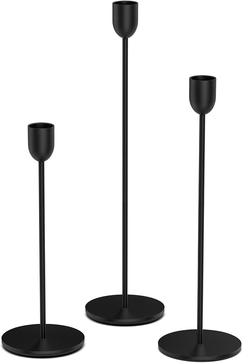 Vintage Black Pillar Candle — Black