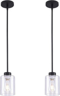Adjustable Farmhouse Black Pendant Light — Set of 2 Pendant Light