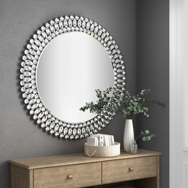 Beveled Luxe Silver Wall Mirror — 32" - View 8