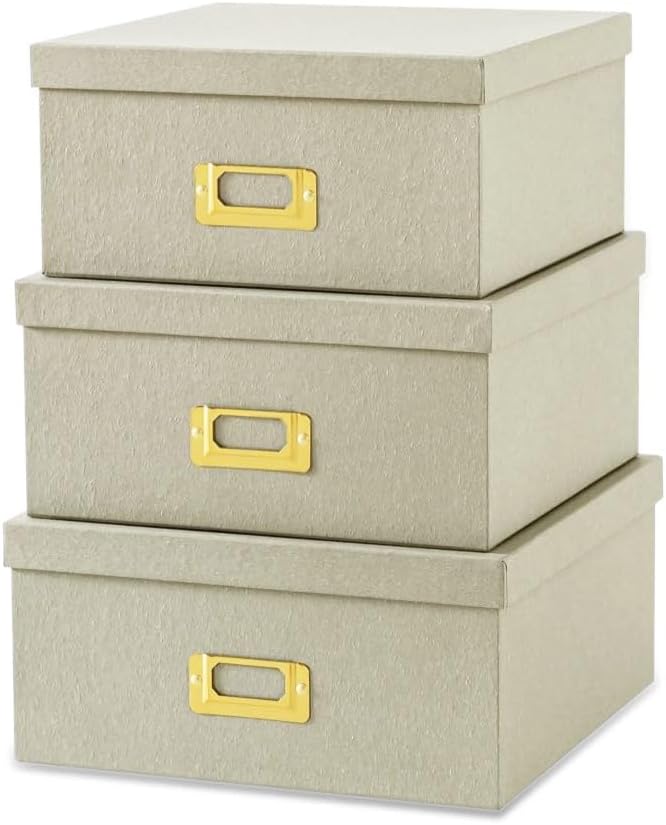 Luxe Green Home Decor — Set of 3 — Light Gray