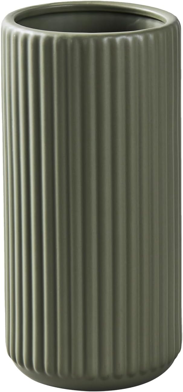 Black Flower Vase — 5" — Ceramic Green