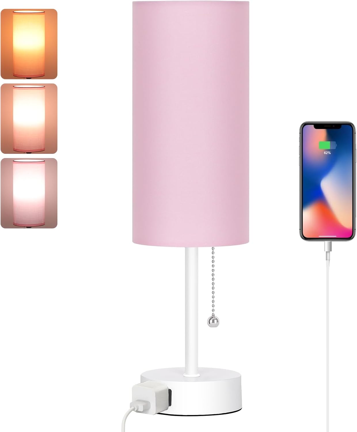 Black Nightstand Lamp — 15 in