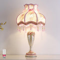 Antique Blue Desk Lamp — Pink